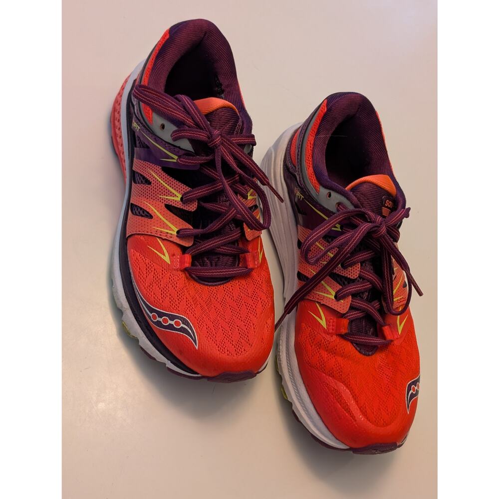 Saucony Zealot ISO 2 Running Shoes - Women’s Size 7 - Berry/Coral/Orange - Picture 3 of 8